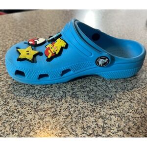 CROCS Right Shoe‎ ONLY Blue Light Kids Child Youth Sz 11 Pokemon Jib Charm One